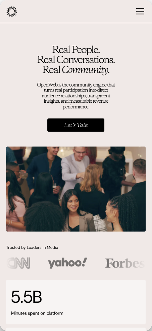 OpenWeb on mobile