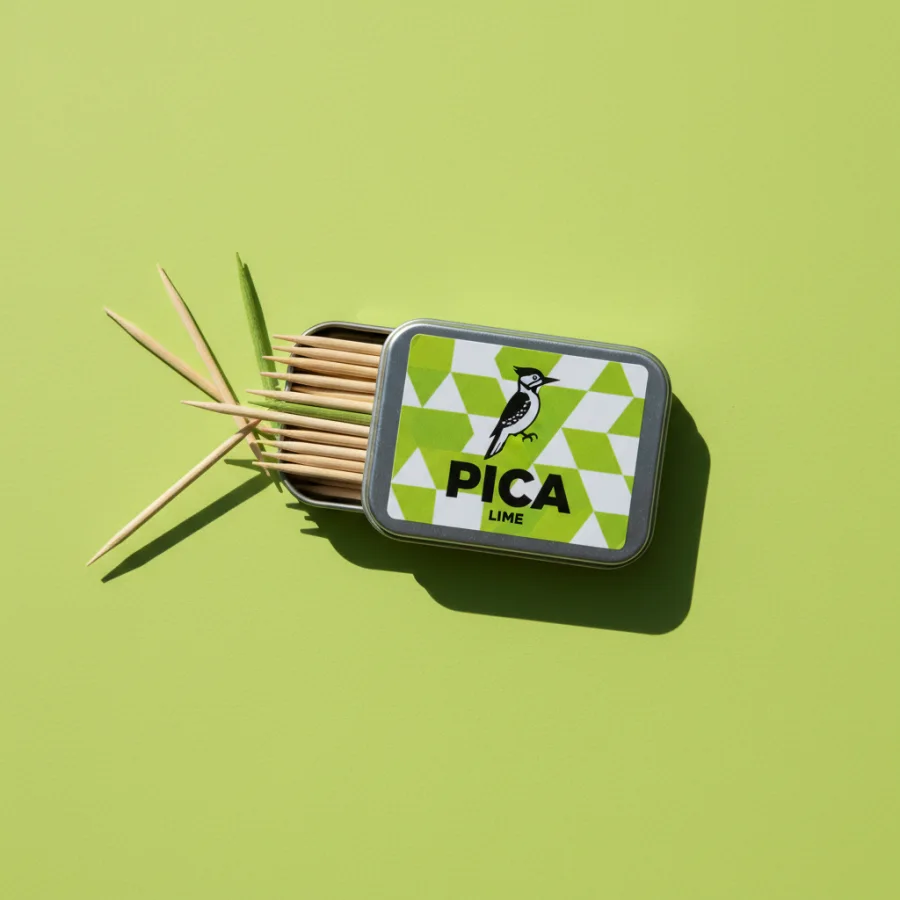 PICA Lime toothpicks — tin
