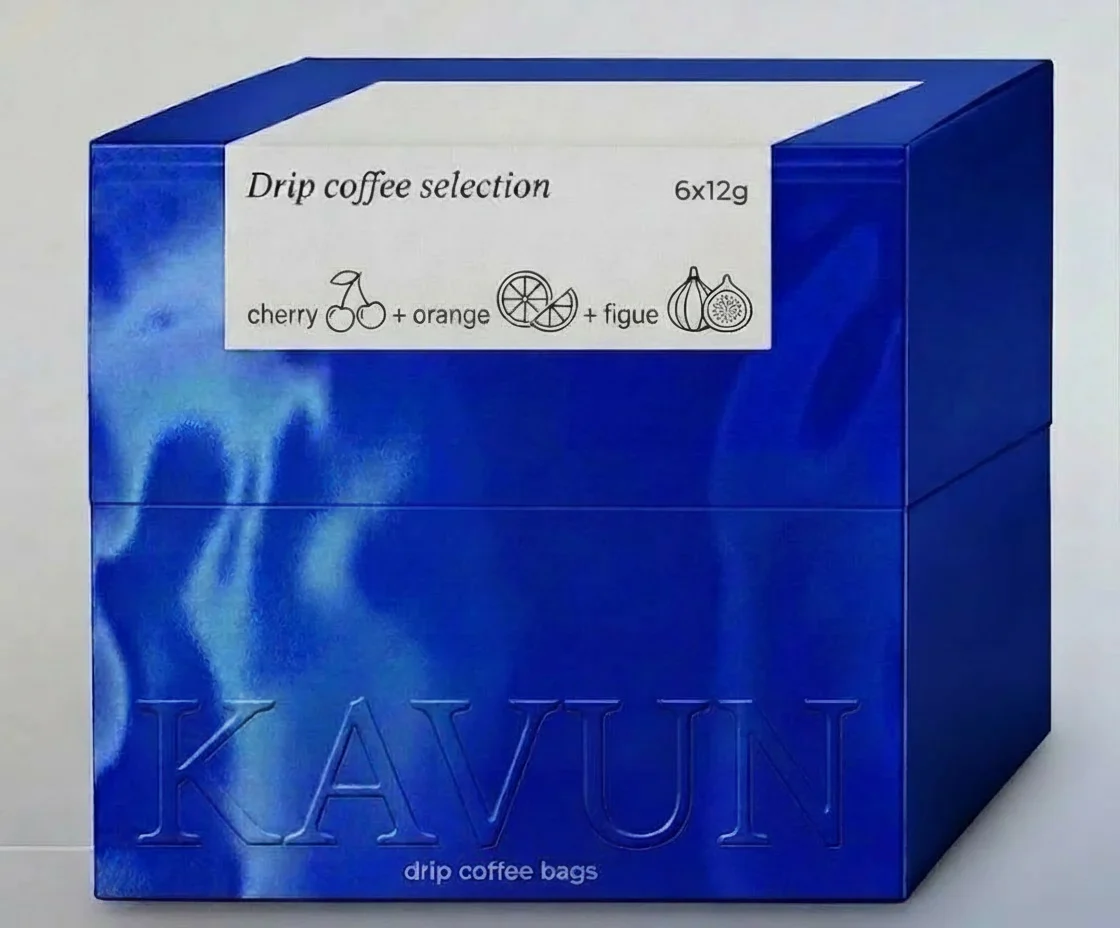 Kavun drip coffee selection — blue box