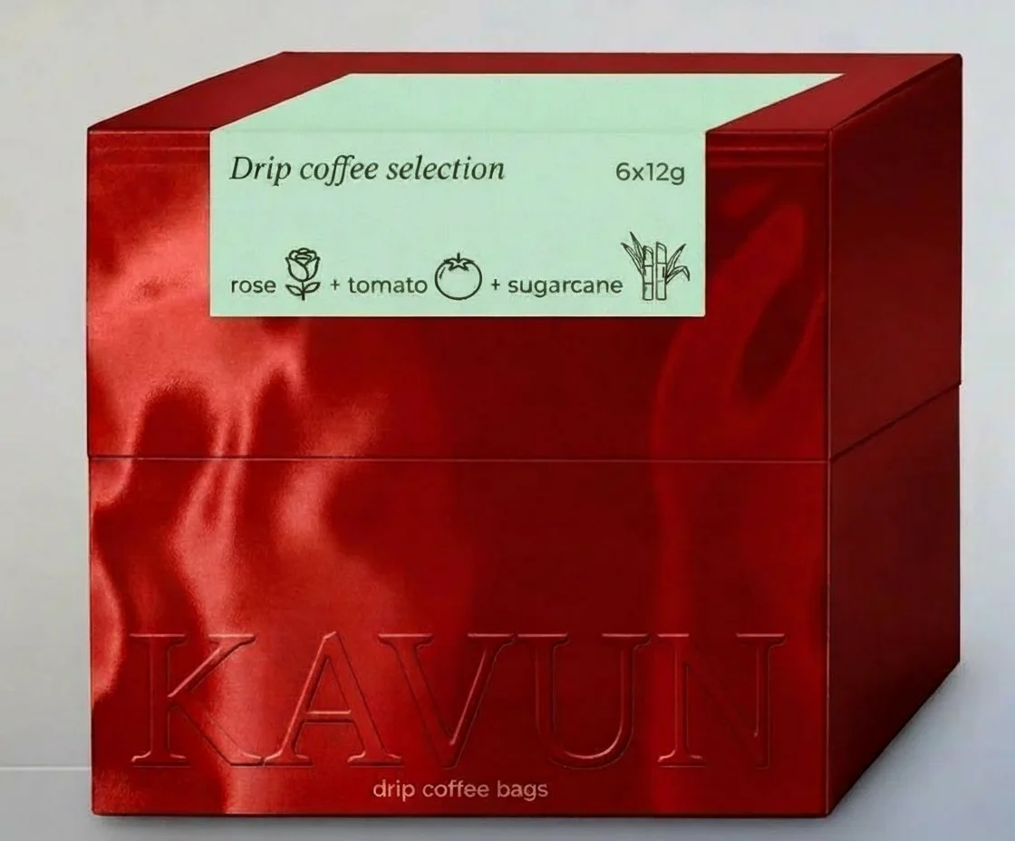 Kavun drip coffee selection — red box