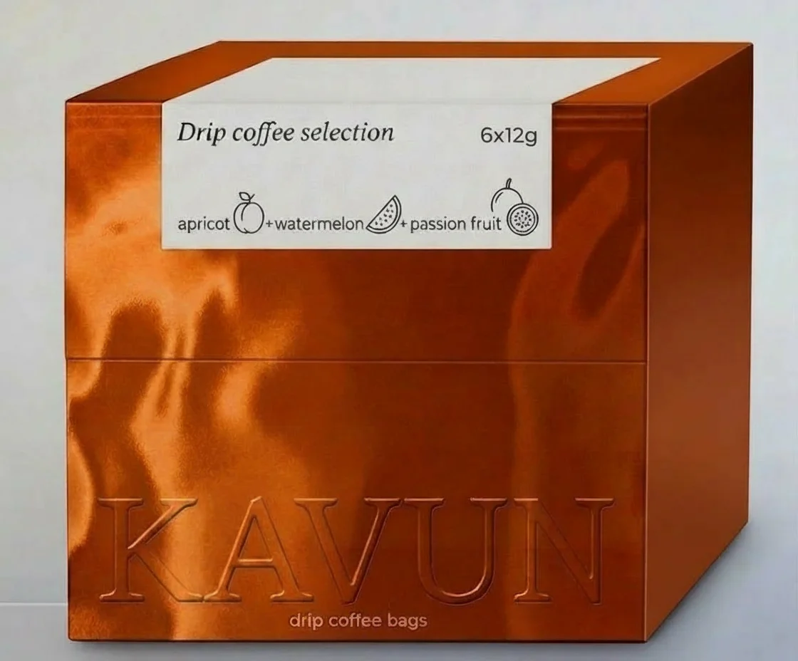 Kavun drip coffee selection — orange box